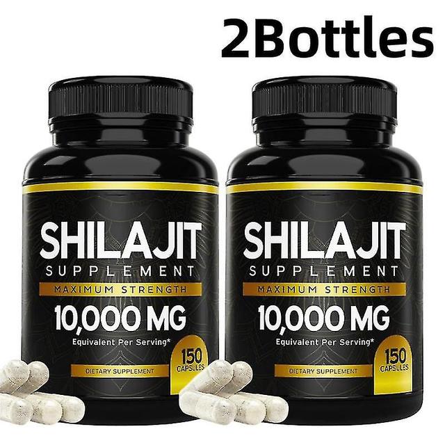 Pure Shilajit 10000mg 150 Caps Asphaltum Naturally Occurring Fulvic Acid Non Gmo 2pcs on Productcaster.