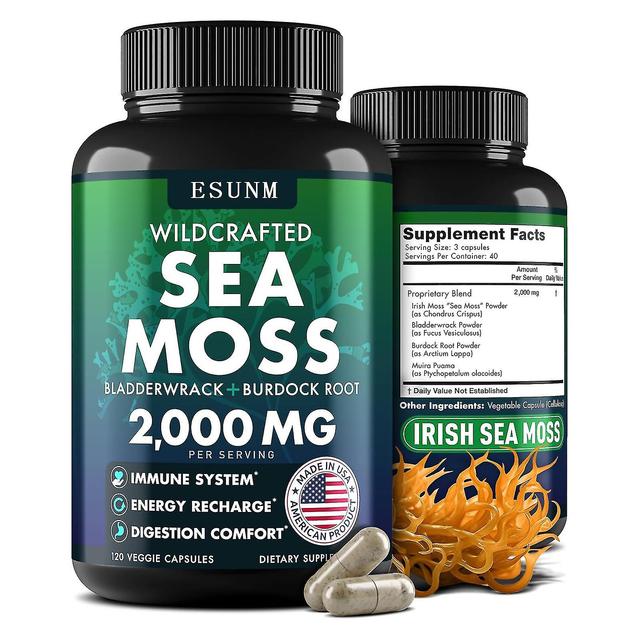 (75%off)Sea Moss Capsules, Organic Sea Moss Advanced Capsules With Burdock Root, Bladderwrack Superfood Sea Moss Supplements Immune Support_xpE2 2 ... on Productcaster.