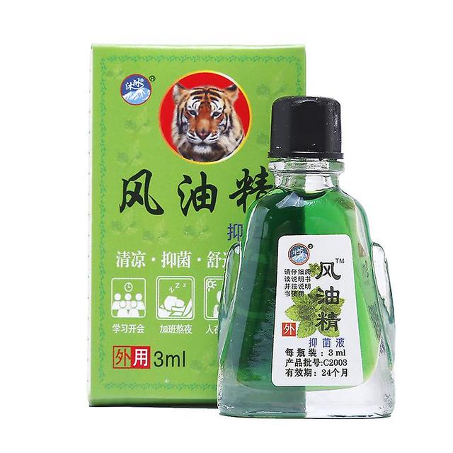 Qian 5pcs Natural Herbal Mint Refreshing Oil Anti Mosquito Headache Dizziness Medicated Oil Relieve Pain Massage Essential Oils on Productcaster.