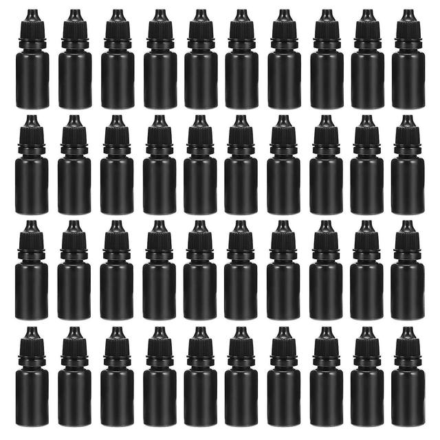 50pcs Empty Essential Oil Bottles Drip Bottles Simple Liquids Hold Bottles 10ml Black 6X2CM on Productcaster.