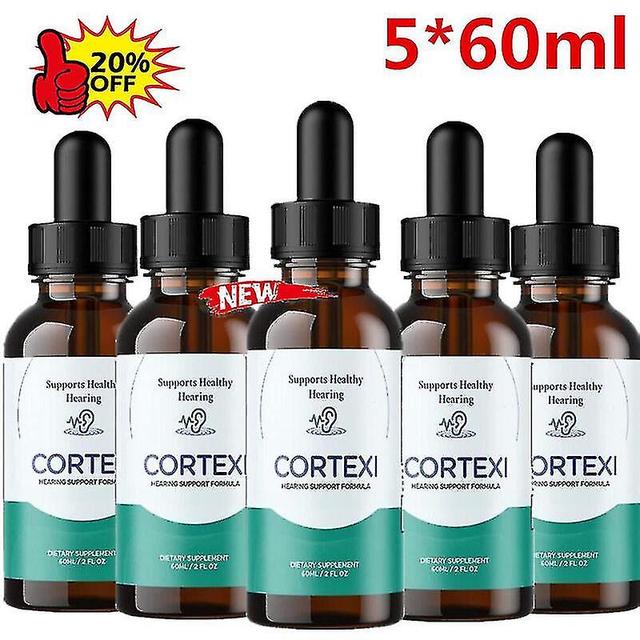 5 Pack - Cortexi Drops - Voor de gezondheid van het oor, gehoorondersteuning, gezond trommelvlies, 60ml on Productcaster.