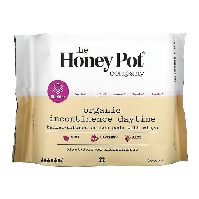 The Honey Pot Company, Herbal-Infused Cotton Pads With Wings, Organic Incontinence Daytime , 16 Cou on Productcaster.