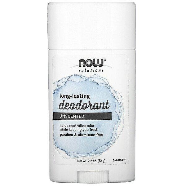 NOW Foods Nu Voedingsmiddelen, Oplossingen, Langdurige Deodorant, Ongeparfumeerd, 2.2 oz (62 g) on Productcaster.