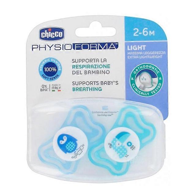 Chicco physio light blue pacifier 2-pack for 2-6 months on Productcaster.