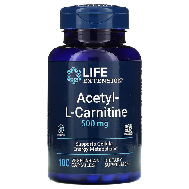 Life Extension, Acetyl-L-Carnitine, 500 mg, 100 Vegetarian Capsules on Productcaster.