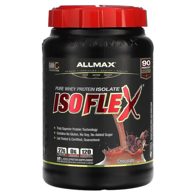 ALLMAX, Isoflex, 100% ultrarent vassleproteinisolat (WPI-jonladdad partikelfiltrering), Chocola on Productcaster.