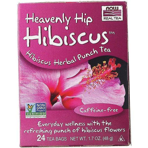 Now Foods, Real Tea, Heavenly Hip Hibiscus, Caffeine Free, 24 Tea Bags, 1.7 oz (48 g) on Productcaster.