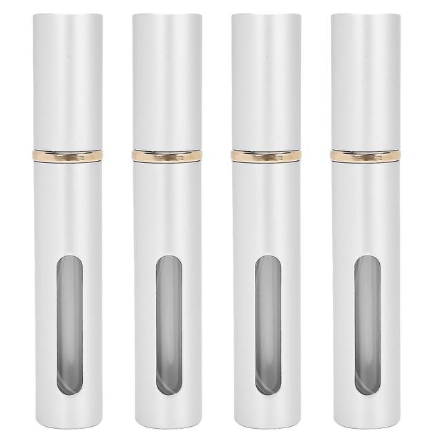 Silver 10ml x 4pcs Refillable Glass Perfume Spray Bottle on Productcaster.