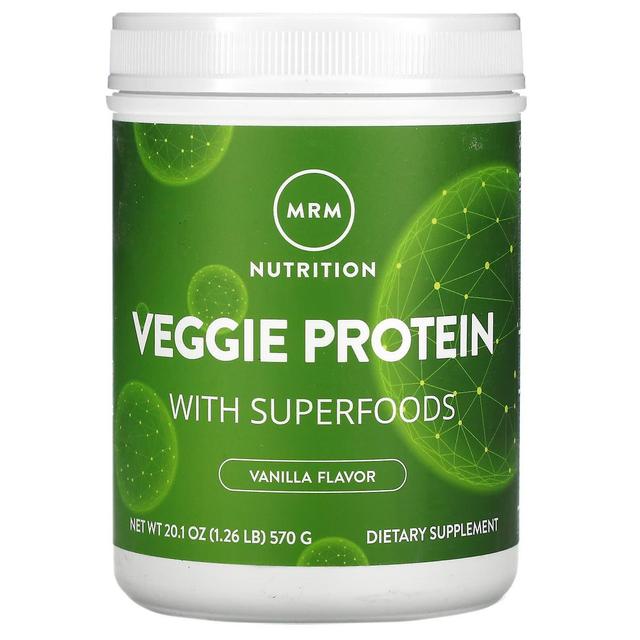 MRM Nutrition MRM Ernæring, Veggie Protein med Superfoods, Vanilje, 1,26 lb (570 g) on Productcaster.