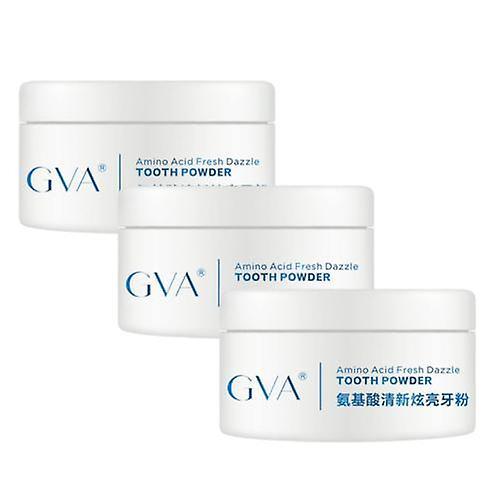 Ywfkmy Amino Acid Fresh Dazzle Tooth Powder, Gva Teeth Whitening Powder 3PCS on Productcaster.