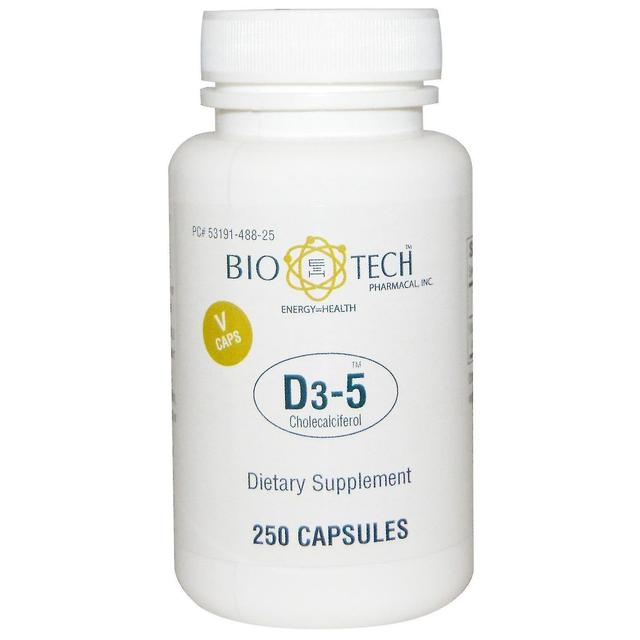 Bio Tech Pharmacal, D3-5 Colecalciferol, 250 Cápsulas on Productcaster.