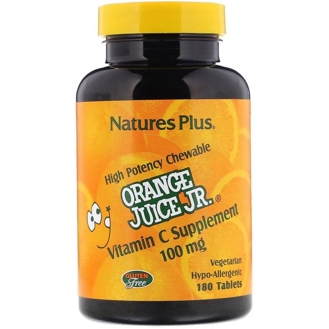 Nature's Plus, Orange Juice Jr., Supplemento di vitamina C, 100 mg, 180 compresse on Productcaster.