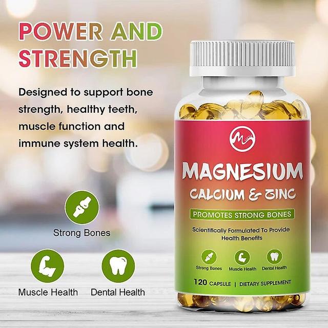 Daitea Calcium Magnesium Zinc Capsules Vitamin D3 Helps Support Bones, Teeth, Heart, Enhance Body System Function For AdultsTIB TIB . 60 capsules on Productcaster.