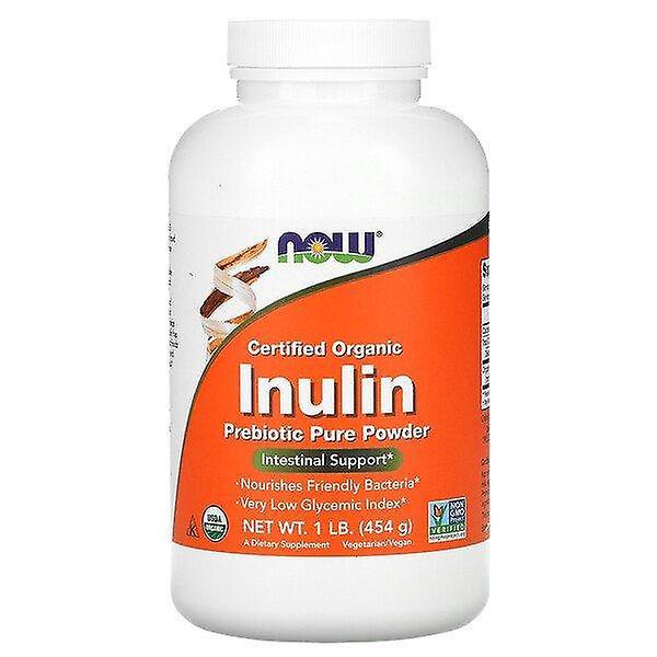 Now Foods, Certified Organic Inulin, Prebiotic Pure Powder, 1 lb (454 g) on Productcaster.