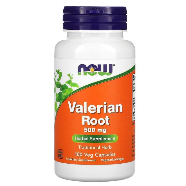 NOW Foods NU Fødevarer, Valerian Root, 500 mg, 100 Veg kapsler on Productcaster.