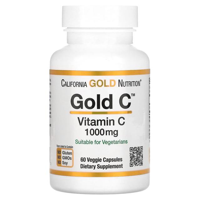 California Gold Nutrition, Gold C, USP Grade Vitamin C, 1,000 mg, 60 Veggie Capsules on Productcaster.