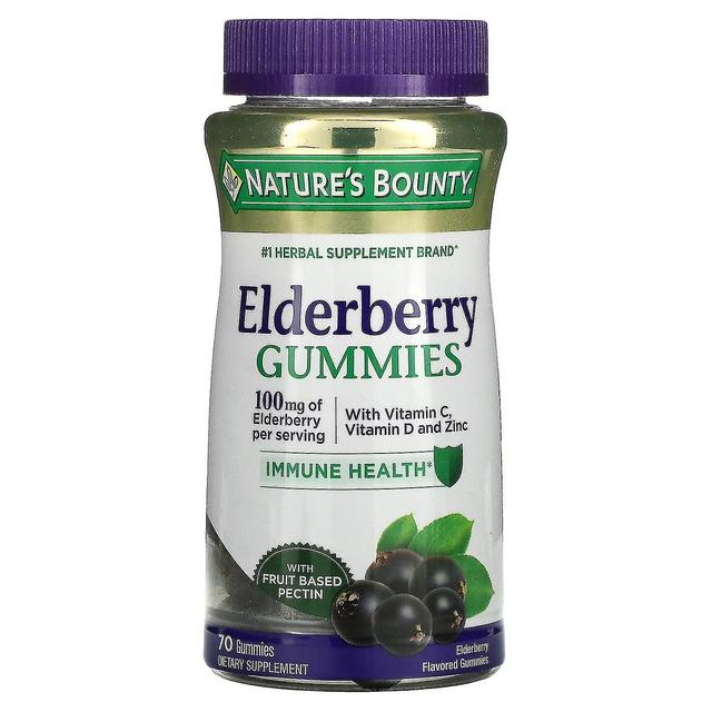 Natures Bounty Recompensa da Natureza, Gummies de Sabugueiro, 50 mg, 70 Gummies on Productcaster.