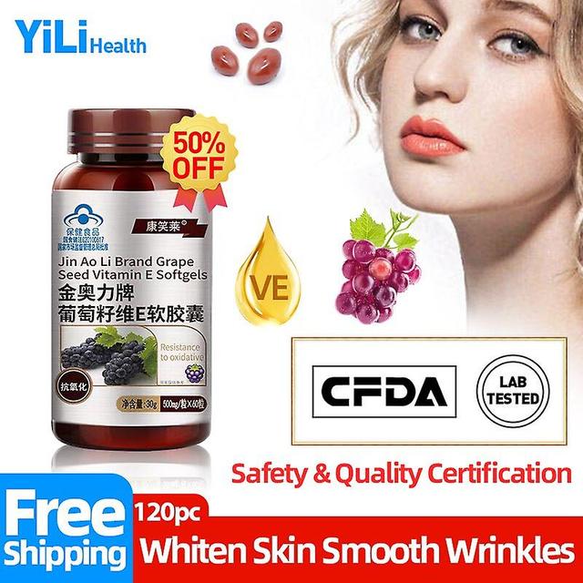 Coscelia Beauty Collagen Capsules Whitening Pills Antioxidant Grape Seed Vitamin E Supplement Wrinkles Removal Anti Aging Cfda Approved 1bottle 60pc on Productcaster.