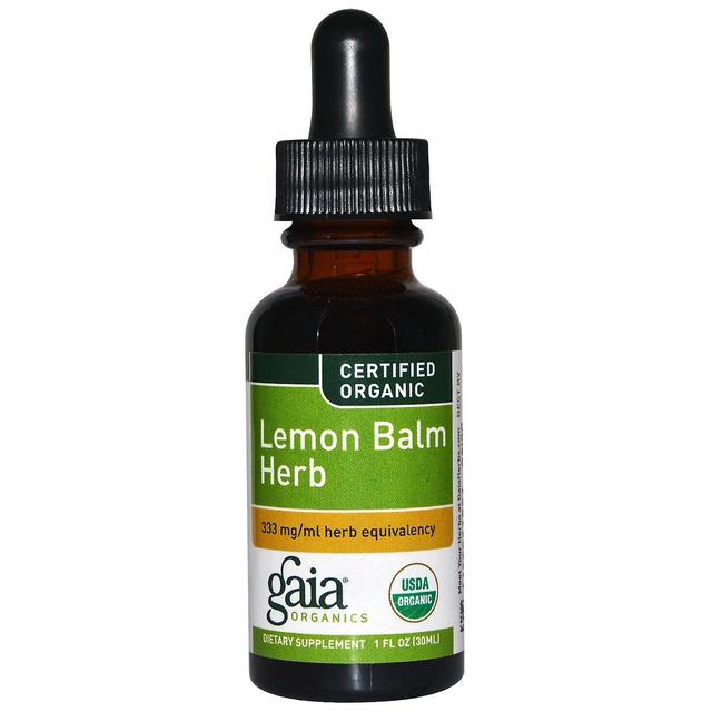 Gaia Herbs Gaia Erbe, Erbe di Balsamo di Limone Organico Certificato, 1 fl oz (30 ml) on Productcaster.