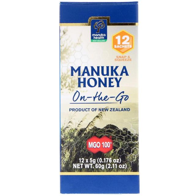 Manuka Health, Manuka Mel On-The-Go, MGO 100+, 12 Pacotes, 0,176 oz (5 g) Cada on Productcaster.