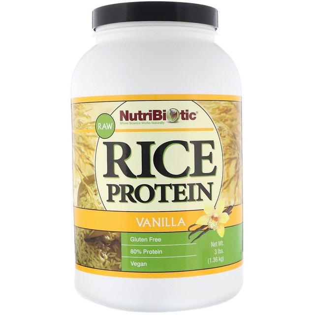 NutriBiotic, Rå risprotein, Vanilje, 1,36 kg on Productcaster.