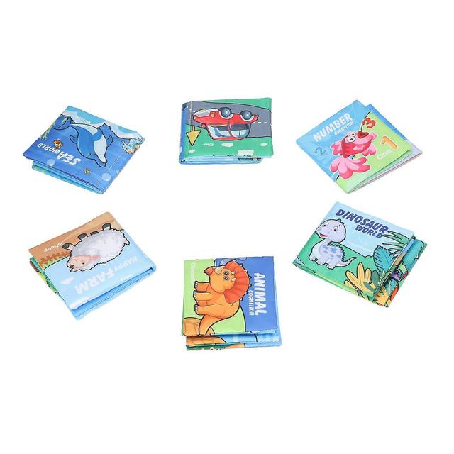 N-sj2-wes 6 PCS Baby Tuch Bücher Wasserdicht Waschbar Kinder Badebücher Lustige unzerbrechliche Bildung Lernspielzeug Geschenke für Kleinkinder 1 on Productcaster.