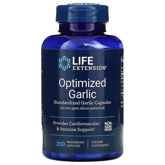 Life Extension Prolungamento della vita, aglio ottimizzato, Capsule di aglio standardizzate, 200 capsule vegetariane on Productcaster.