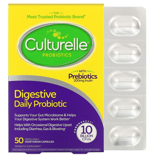 Culturelle, Probiotici, Digestivo Probiotico Quotidiano, 10 miliardi CFUs, 50 Una volta al giorno Capsula Vegetariana on Productcaster.