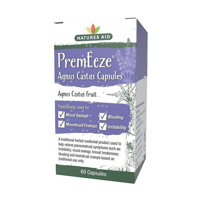 Natures Aid PremEeze 400mg (Agnus Castus) 60 Kapsler on Productcaster.