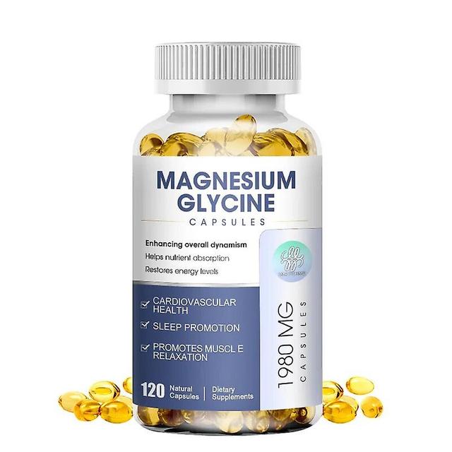 Magnesium Glycinate Capsules Ultra High Absorption & Bioavailability Elemental Magnesium Supplement Chelated Support MuscleTIB TIB . 120pcs on Productcaster.