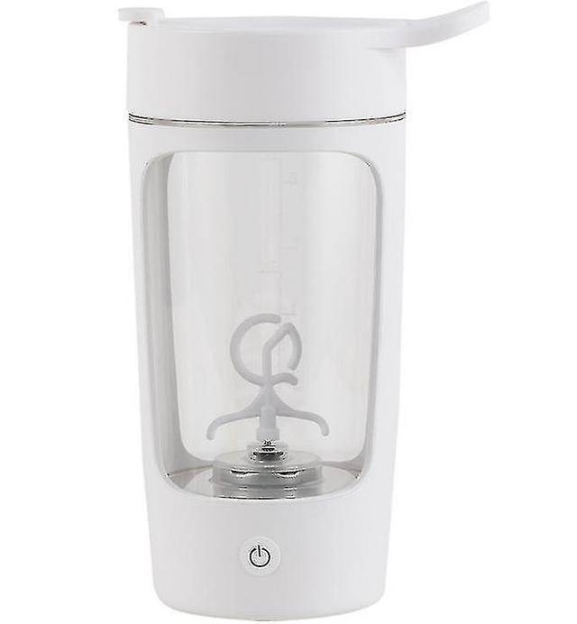 650ml Intelligent Automatic Mixing Cup Protein Powder Meal Replacement Powder Sports Portable Water Bottle white on Productcaster.