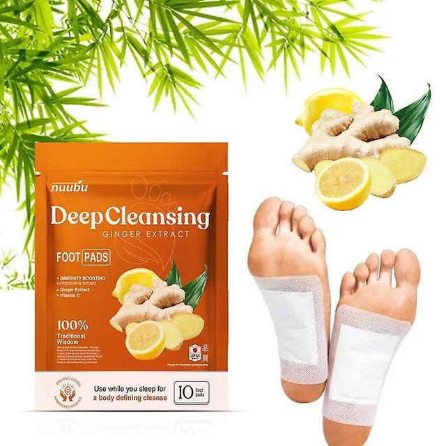 Beculerty Ginger Detox Foot Pads Natural Herbal Stress Relief Anti-swelling Feet Body Toxins Detoxification Cleansing Patch Health Care 20pcs green on Productcaster.