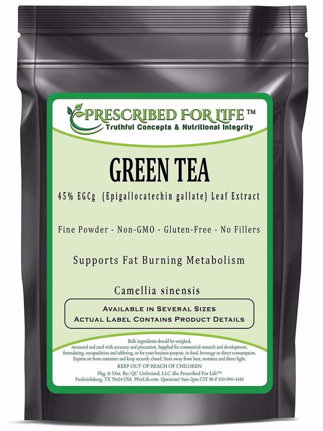 Prescribed For Life Groene thee-45% EGCg (epigallocatechin gallate) natuurlijk blad extract poeder (Camellia sinensis) 1 kg (2.2 lb) on Productcaster.