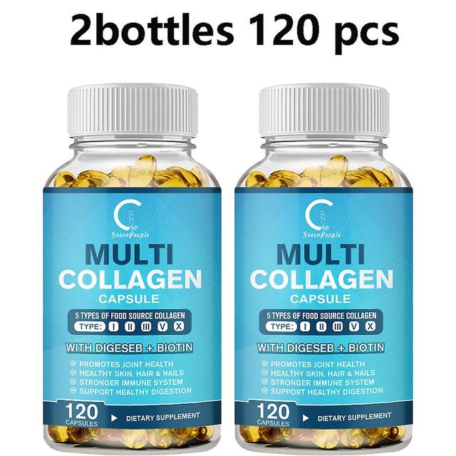 Jinzhaolai Gpgp Greenpwople 120pcs Collagen Capsules Support Skin & Joint & Hair & Nails Health Anti-aging Nutritional Supplements For Wome 2bottle... on Productcaster.