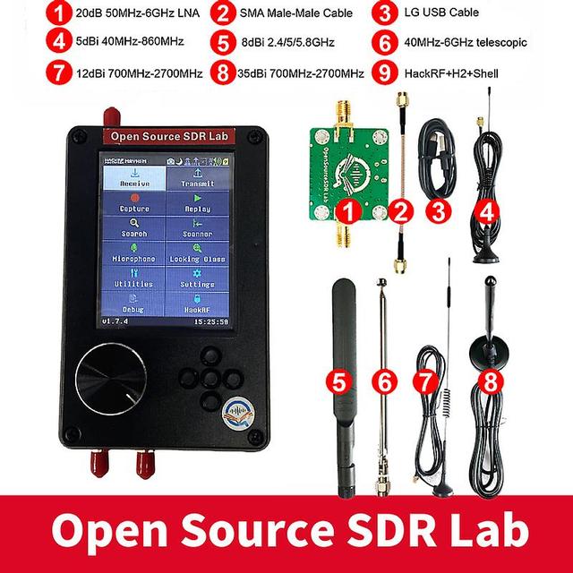 Bimirth Neu montiertes Hackrf Portapack H2 Hackrf One 1MHz bis 6GHz Sdr mit Mayhem 1.8.0 Firmware geflasht Bundle 4 on Productcaster.