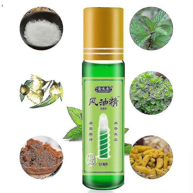 12ml Balm Refreshing Oil Natural Medicinal For Headache Dizziness Oil Pain Rheumatism Abdominal Pain Fengyoujing on Productcaster.