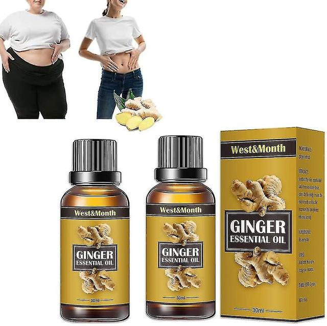 2pcs 30ml Lymph Detoxification Ginger Oil Belly Drainage Ginger Oil Lymphatic Drainage Ginger Oil Essential Relax Body Massage Liquid on Productcaster.