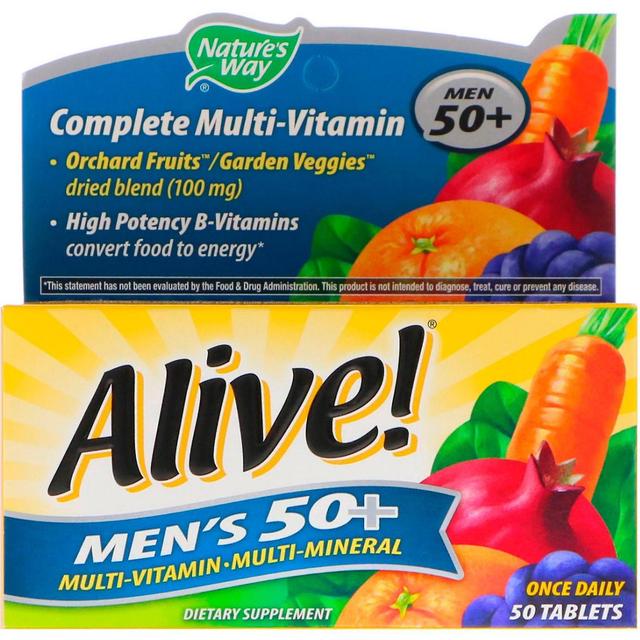 Nature's Way Natura's Way, Alive! Men's 50o Multi-Vitamina Completa, 50 Compresse on Productcaster.