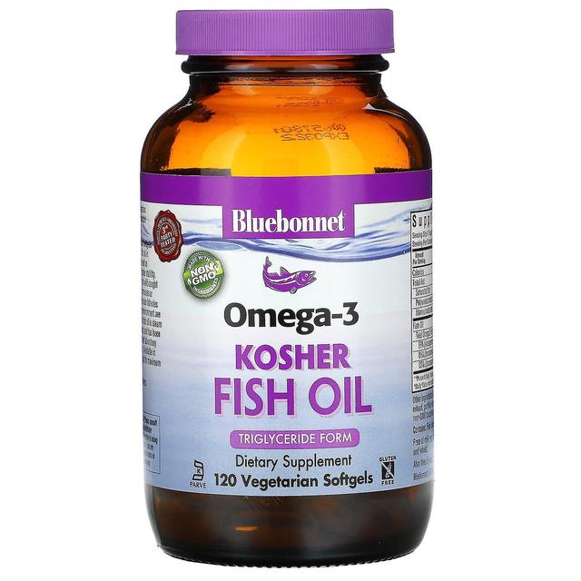 Bluebonnet Nutrition, Omega-3 Koscheres Fischöl, 120 vegetarische Softgels on Productcaster.