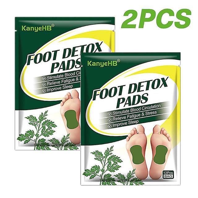 2bag Wormwood Detox Foot Patches Pads Toxins Feet Relieve Fatigue Stress Herbal Patch on Productcaster.