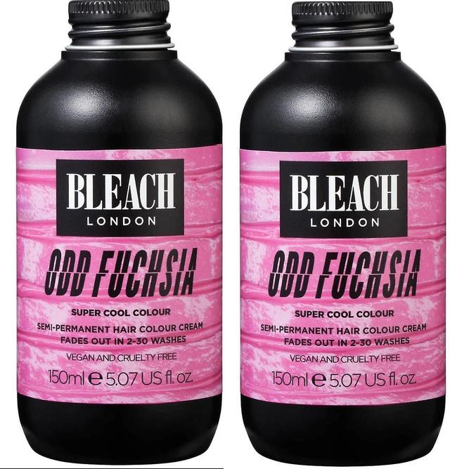 2 x 150ml Bleach London Semi Permanent Super Cool Hair Colour - Odd Fuchsia on Productcaster.