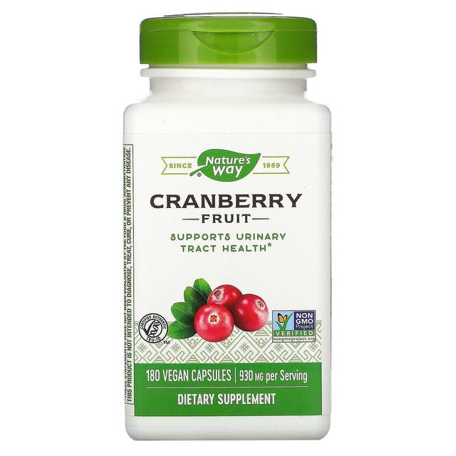 Nature's Way, Cranberry Fruit, 465 mg, 180 Vegan Capsules on Productcaster.