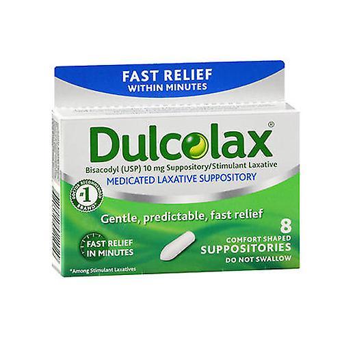 Dulcolax Laxative Suppositories,10 mg,8 ct (Pack of 1) on Productcaster.