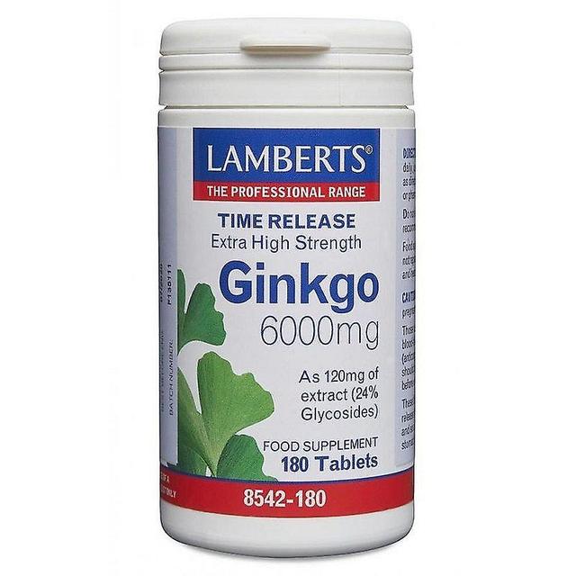 Lamberts Ginkgo 6000mg Tablets 180 (8542-180) on Productcaster.