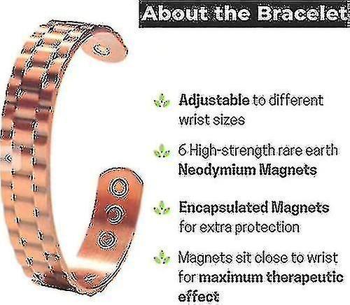 Robxy Menheal Pure Copper Bracelet Slimming And Detoxifying Promotes Blood Circulation gold on Productcaster.