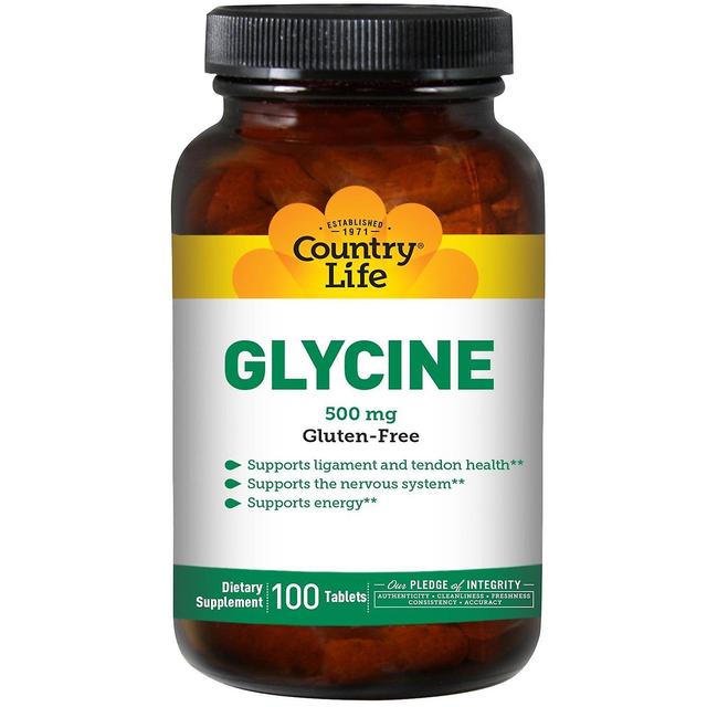 Country Life, Glycine, 500 mg, 100 Tablets on Productcaster.