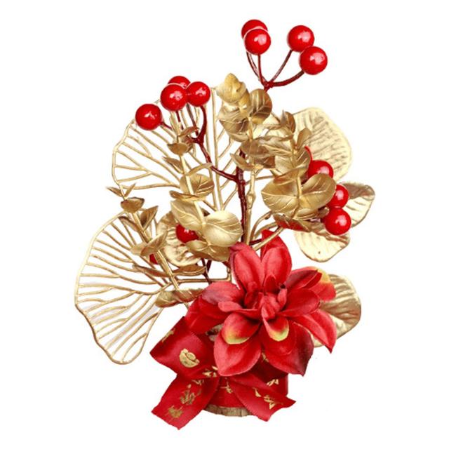 Table Lucky Tree Decoration Lifelike Exquisite Fortune Tree Ornament with Hangtag for Spring Festival Housewarming Small B on Productcaster.