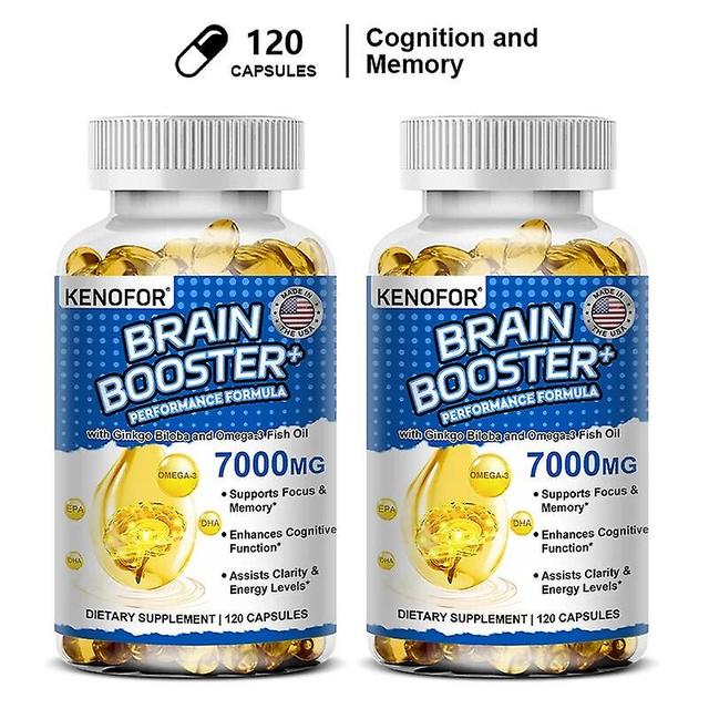 Venalisa Omega-3 Fish Oil Brain Booster contiene EPA e DHA per aiutare a migliorare la concentrazione e la memoria, adatto a studenti e anziani 120... on Productcaster.