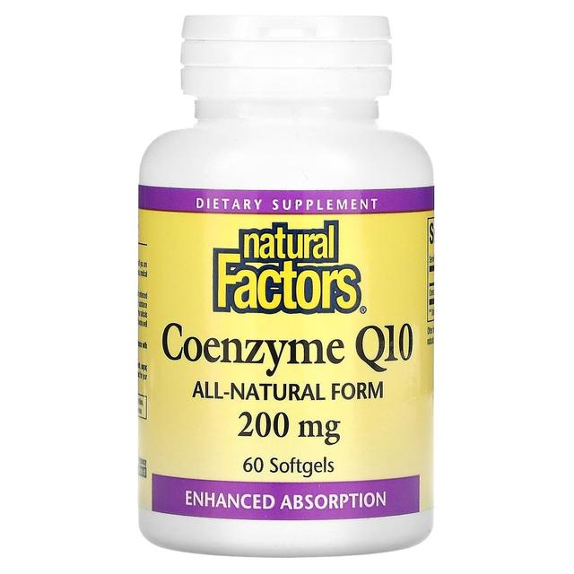 Natural Factors, Coenzyme Q10, 200 mg, 60 Softgels on Productcaster.