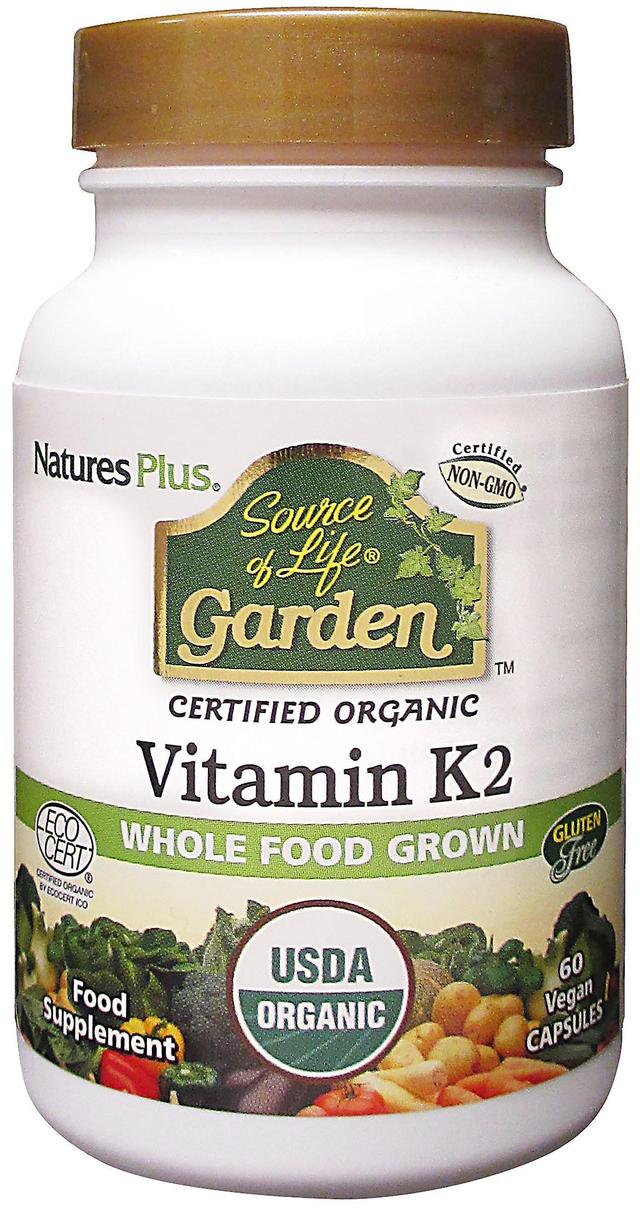 Nature's Plus Prírodný zdroj života záhrada certifikovaný organický vitamín k2 60's on Productcaster.